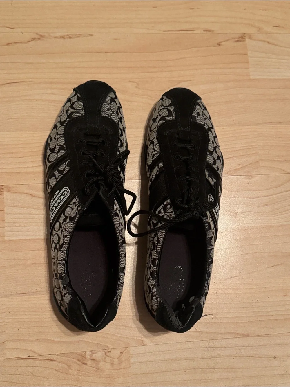 Coach Black and Gray Signature Logo Sneakers